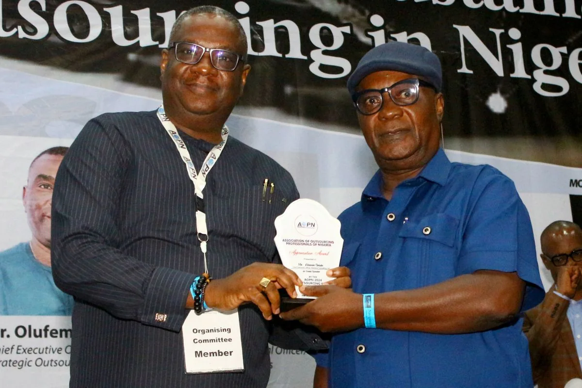 Award recipient and presenter at Outsourcing Expo 2024