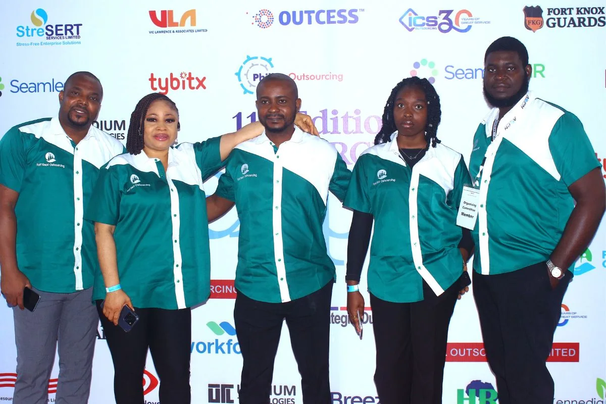 Exhibitor team photographed at Outsourcing Expo 2024